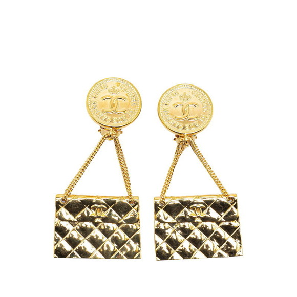 CHANEL Gold Coco Mark Earrings - Picture 1 of 4